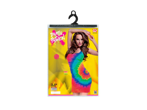 Costum de petrecere - rochie neon tie dye