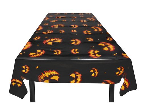 Față de masă Halloween Dovleac înfricoșător - 120 x 180 cm - 1 buc.