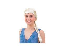 Peruca blonda lunga cu panglica - 1 buc.