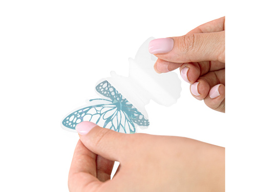 Abțibilduri cu fluturi holografici - 12 buc.