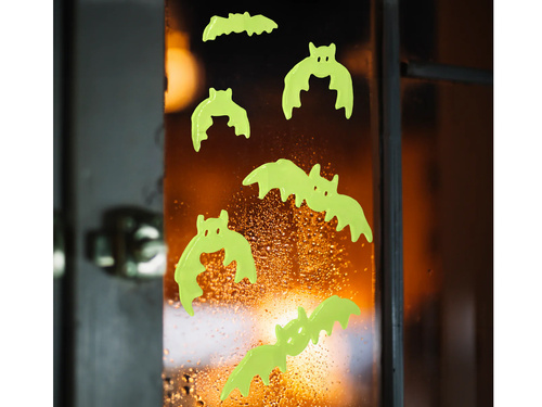 Stickere fluorescente cu gel pe sticlă Lilieci - 1 set