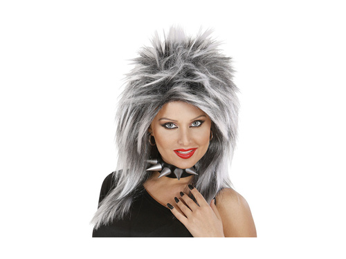 Rock star peruca gri