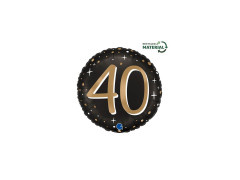 Sparkling 40 - 14" balon rotund din folie - 1 buc.