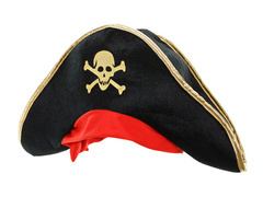 Pălărie de pirat cu craniu - 1 buc.