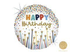 Balon cu folie Happy Birthday - 46 cm - 1 buc.