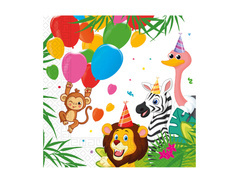 Șervețele aniversare Safari - 33 cm - 20 buc.