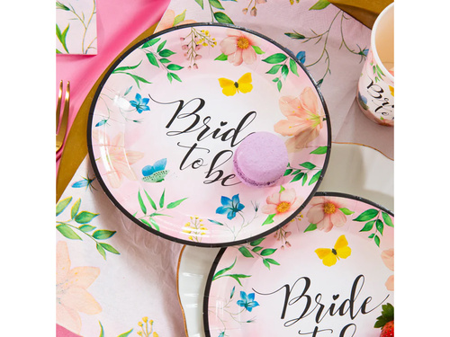 Farfurii florale pentru mireasă - 18 cm - 6 buc.