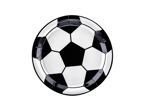 Farfurii de hârtie Fotbal - 18 cm - 6 buc.