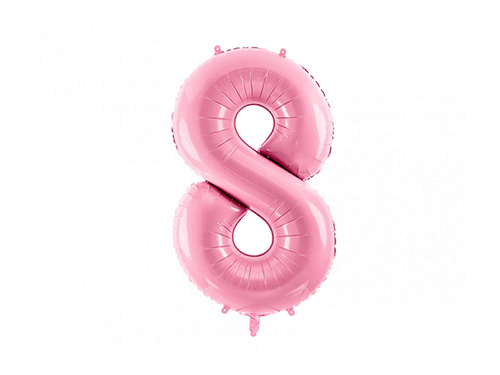 Balon din folie numărul 8 roz - 86 cm - 1 buc.