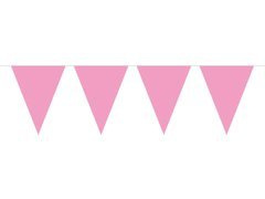 Banner cu steaguri roz - 10 m - 1 buc.