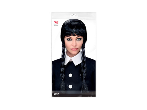 Peruca neagră cu împletituri