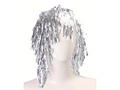 Peruca din folie argintie - 1 buc.