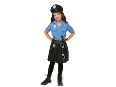 Costum polițistă albastru - 1 buc.