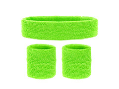 Brățări verzi neon Disco 80s - 3 buc.