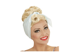 Blonda Rockabilly Pin-Up Girl peruca cu eșarfă