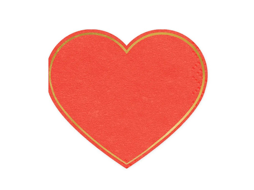 Șervețele în formă de inimă - 14,5 x 12,5 cm - 20 buc.