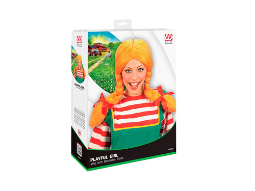 Peruca fata rosie cu împletituri flexibile