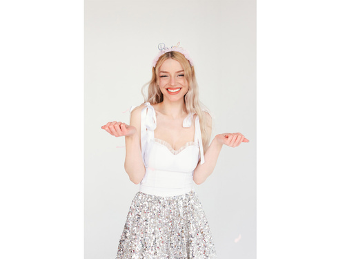 Bentiță de mireasă cu voal - 1 buc.