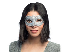 Mască de carnaval argintie - 1 buc.