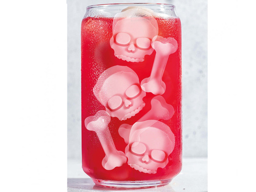 Tava pentru cuburi de gheață Skull and Bones pentru Halloween