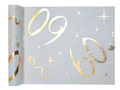 Suport de masă imprimat pentru aniversarea a 60 de ani - 30 cm x 5 m - 1 buc.