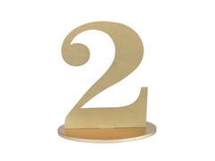 Decorațiune de masă numărul doi aur - 1 buc.