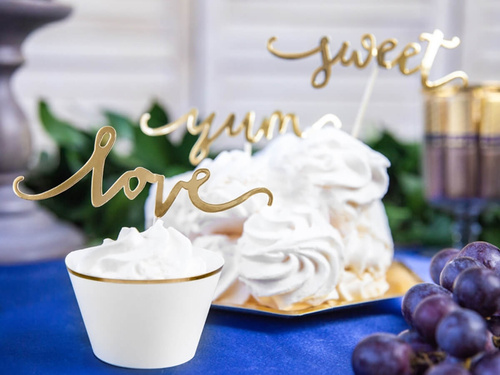 Culegătoare de tort aurii - 13 cm - 6 buc.