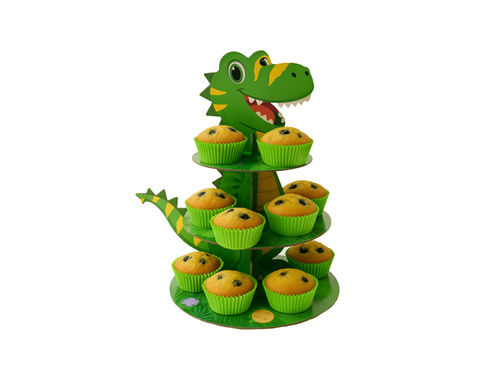 Suport platou pentru prăjituri Dinosaur - 1 buc.