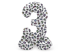 Numărul 3 Pantera balon de folie în picioare - 41 cm - 1 buc.