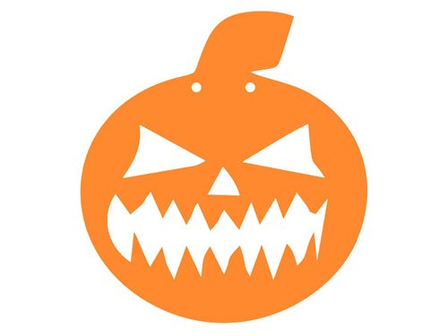 Dovleac de Halloween din hârtie 13 cm - 1 buc.