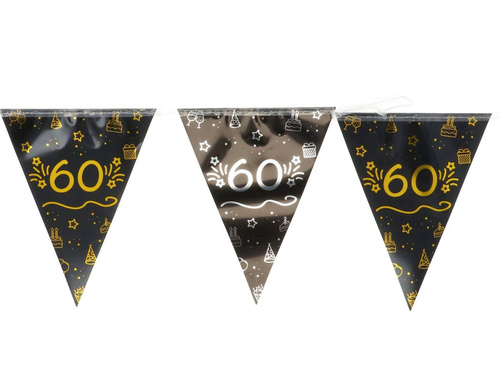 Steag negru banner pentru a șaizeci-a aniversare - 400 cm - 1 buc.