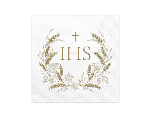 Șervețele de împărtășanie IHS - 33 cm - 12 buc.