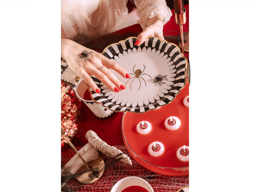 Farfurii Golden Spider Halloween - 23 cm - 6 buc.