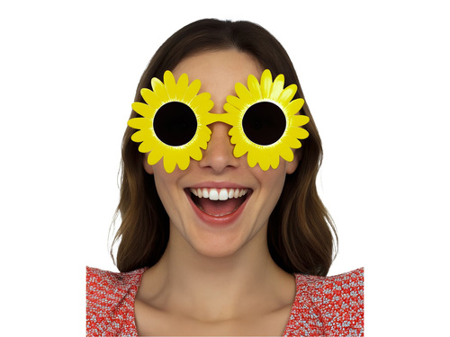 Ochelari Daisy galben - 1 buc.