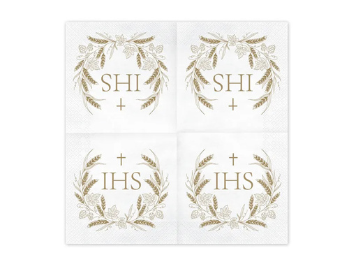 Șervețele de împărtășanie IHS - 33 cm - 12 buc.