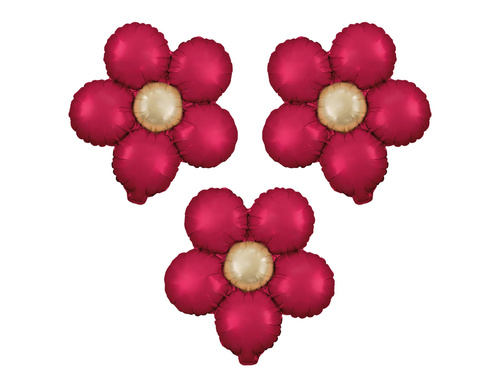 Balon din folie Floare roșu - 33 cm - 3 buc.