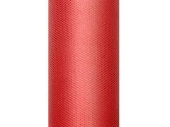 Tul roșu neted - 30 cm x 9 metri - 1 buc.