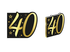 Carte de oaspeți neagră pentru a patruzecea aniversare