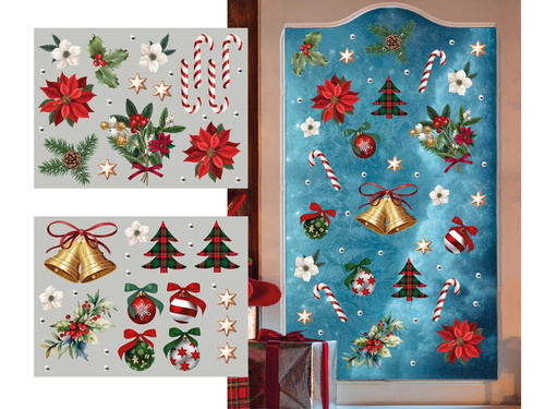 Electrostatic Poinsettia decor de Crăciun