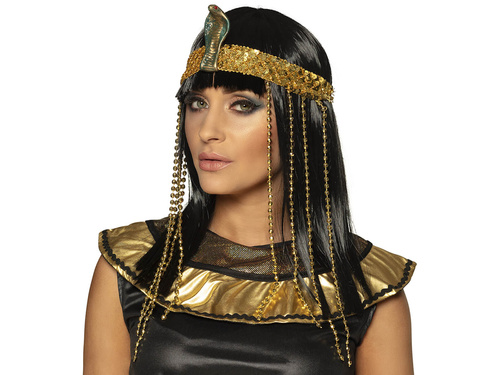 Peruca reginei egiptene cu bentiță - 1 buc.