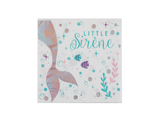 Șervețele de ziua sirenei - 33 cm - 20 buc.