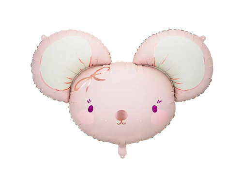 Balon de folie Șoarece roz - 75 x 46 cm - 1 buc.