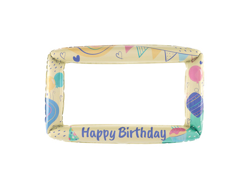 Ziua de naștere Cadru Foil Balon - 80x59 cm - 1 buc.