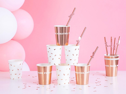 Aceleași penisuri pentru totdeauna cupe de aur roz - 220 ml - 6 buc.