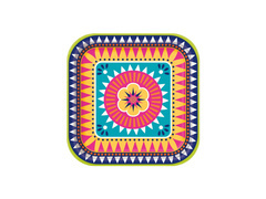 Farfurii de hârtie Boho Fiesta - 23 cm - 8 buc.