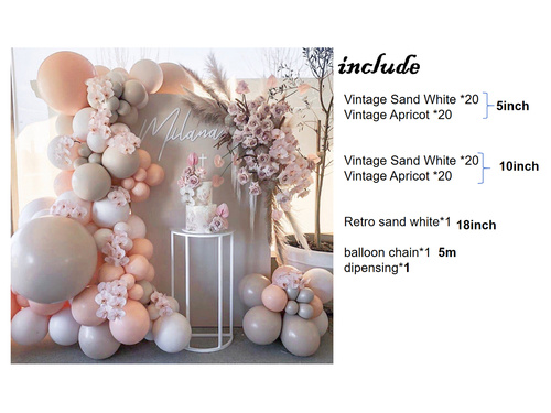 Set baloane ghirlanda baloane bej și mure - 81 buc.