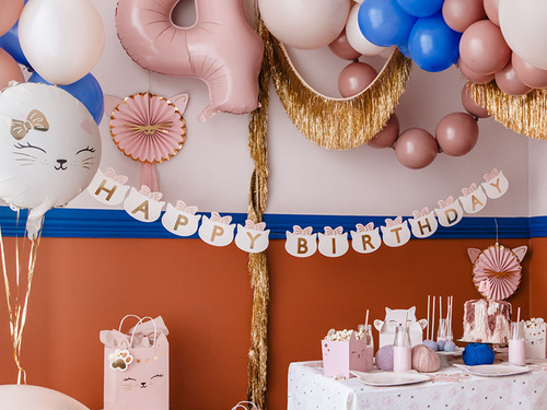 Banner "Happy Birthday Cats" - 280 x 12 cm - 1 buc.