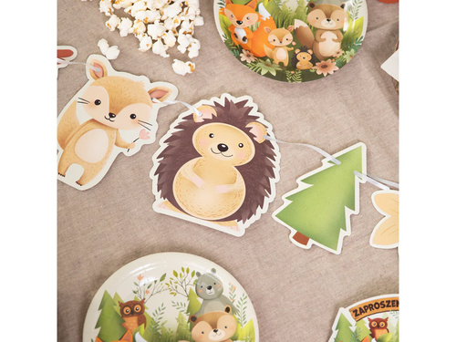 Ghirlandă prieteni din pădure - 200 cm - 1 buc.