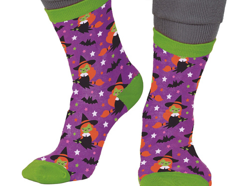 Șosete de Halloween pentru adulți Witch - 1 pereche