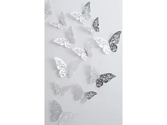 Decorațiuni din hârtie Fluturi argintii - buc.